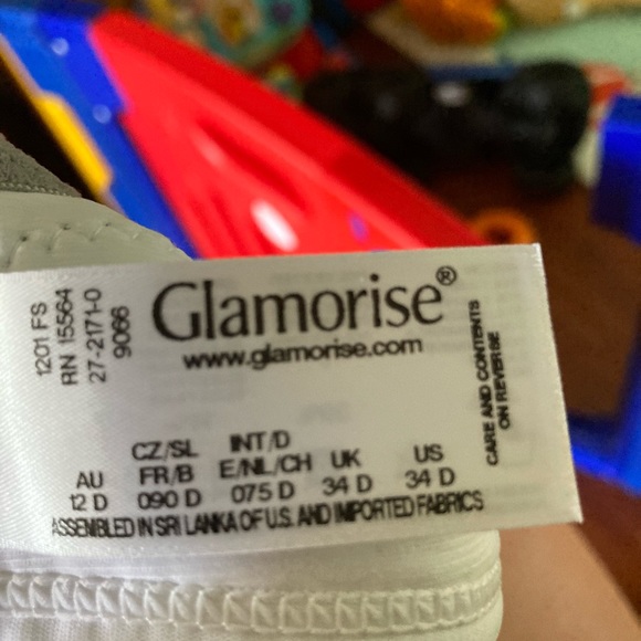 NWOT Glamorise white sports bra 34D - Picture 4 of 4
